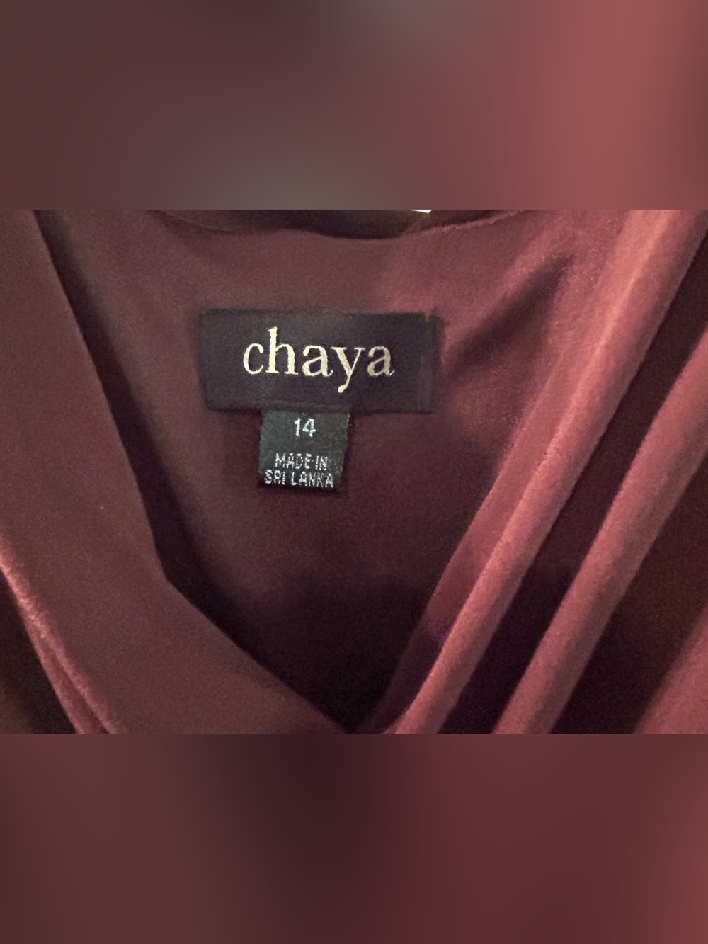 Chaya V-Neck Multicolor Patchwork Midi Dress Padded bra Size 14 - Picture 3 of 3